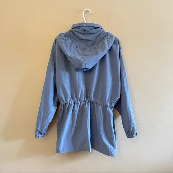 Vintage “Exclusiv” Light Blue Nylon Jacket w Toggle Cinched Waist **Like New - Picture 10 of 15